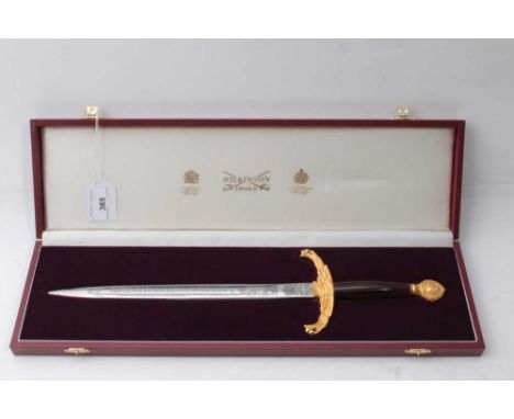 Wilkinson Sword 50th anniversary of VJ Day commemorative dagger in fitted case