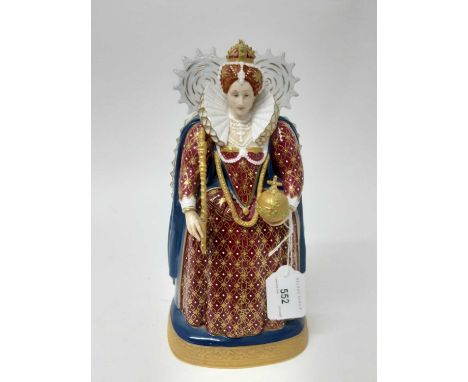 Royal Worcester figure - Queen ElizabethCondition report: Chip to crown, Sceptre is broken and re-glued in three places, the 