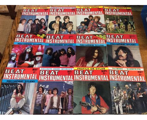 Collection Beat instrumental magazine, 1968 - 1973, covers to include The Who, Led Zeppelin etc. 47 issuesCondition report: O