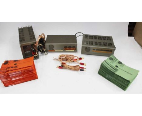 Quad 303 hi-fi comprising FM tuner, Quad 303 amplifier, and Quad control and instruction bookletsCondition report: The units 