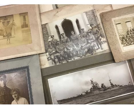 Group of loose large mounted photographs of military and police interestCondition report: 8 photographs in total (all illustr