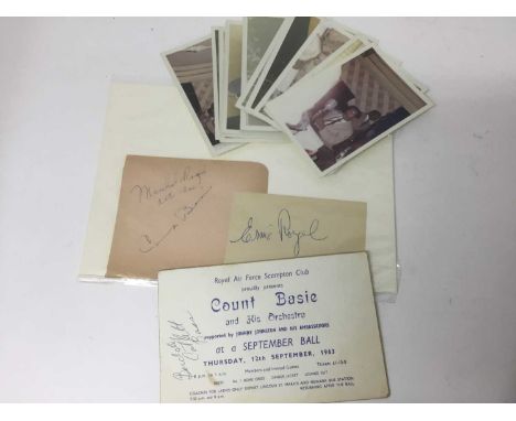 Royal Air Force Scampton club ticket autographed by George (Buddy) Catlett to front, Sonny Payne to reverse, together with au