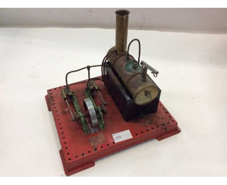 Mamod Stationary Steam Engine and a quantity of railway 00 gauge locomotive carriages, wagons and accessories