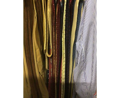 A Quantity of silk ties makes include Christian Dior, Harrods, Hilditch &amp; Key etc, a selection of Gentlemen's corduroy tr