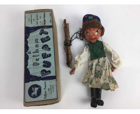 Pelham puppet - Russian woman in Blue Pelham Box. Type SM.Condition report: Clothes are in good condition, no holes, obvious 