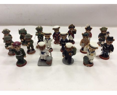 Hamilton Bears Faithful Fuzzies Selection including Nelson, Montgomery, Wellington, Churchill, Teddies in the Navy and other 