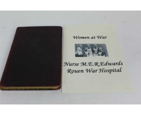 WW1 &amp; 11 Nurse's autograph ablums, Nurse Grave Winson, , Nurse M. E. R. Edwards and Sister Willoughby Rouen Military hosp