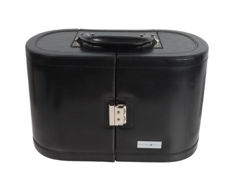 BEVERLEY HILLS POLO CLUB - a large black leatherette travelling vanity jewellery box, W35cm . Condition Report:Lot sold as se