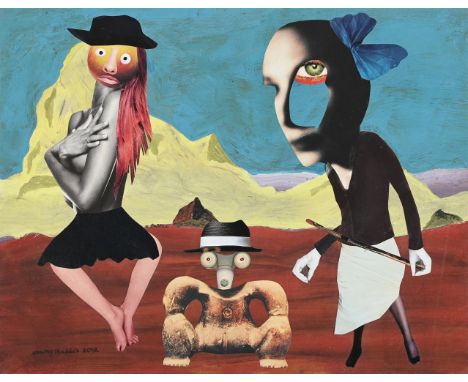 λ &nbspCONROY MADDOX (BRITISH 1912-2005) THE CARPETBAGGERS  Collage Signed and dated 2002 (lower left); further signed, title