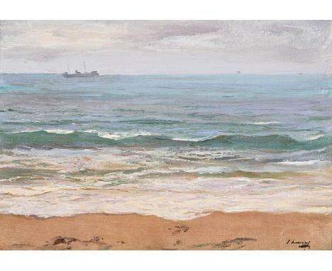 SIR JOHN LAVERY (IRISH 1856-1941) A GREY DAY  Oil on canvas-board  Signed (lower right) 25.5 x 35.5cm (10 x 13¾ in.)Provenanc
