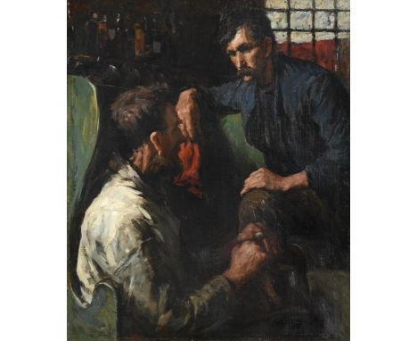 STANHOPE A. FORBES (BRITISH 1857-1947) THE GREEN SETTLE  Oil on canvas  Signed and dated 1911 (lower right)  65 x 54.5cm (25½