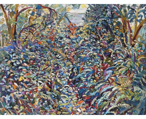 λ&nbspFRED YATES (BRITISH 1922-2008) THE OVERGROWN GARDEN Oil on board Signed (lower right) 81 x 107cm (31¾ x 42 in.)Provenan