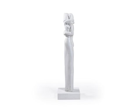 λ&nbspSVEN BERLIN (BRITISH 1911-1999) LOVERS  Marble  Signed with monogram and dated 84  Height inc. base:134cm (52¾in.) Prov