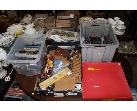 A collection of Hornby and other model railway items and accessories 