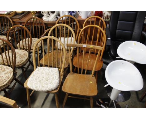 Six various Ercol and Ercol type kitchen chairs
