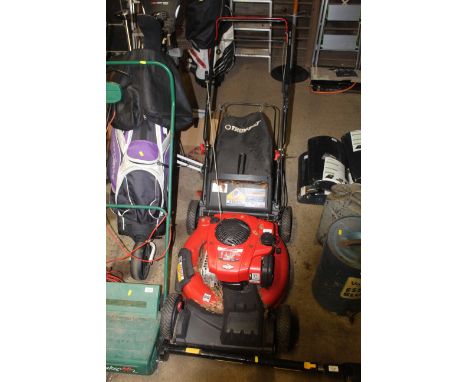 A Troy-Bilt 21" petrol rotatory lawn mower with Briggs and Stratton 625 EX series 150cc engine