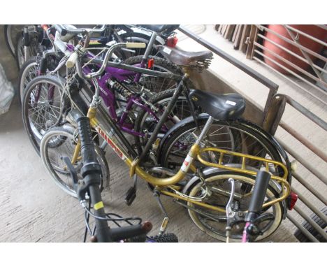 A Champion folding bicycle with front and rear mudguards, front headlamp 3-speed gears and rear pannier rack fitting