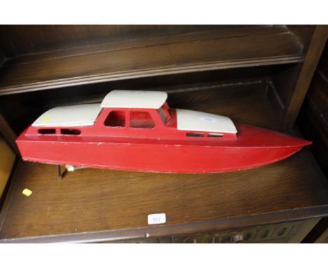 A battery powered model boat