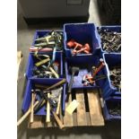 (5) pallets of clamps and shop tools Rigging Fee $20