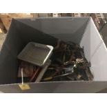 Box of Misc. Shop Parts w/ Clamps, Rigging Fee $15