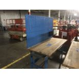 Blue Work Bench Approx. 6ft. Long, Rigging Fee $20