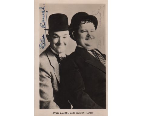 LAUREL &amp; HARDY: LAUREL STAN (1890-1965) &amp; HARDY OLIVER (1892-1957) English and American Film Comedians. Vintage signe
