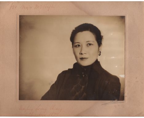 SOONG MAY-LING: (1898-2003) Madame Chaing Kai-shek. First Lady of the Republic of China 1948-75. Vintage World War II date si