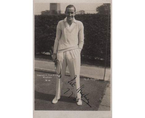 TENNIS: Selection of multiple signed album pages (3; most of the signatures in pencil), signed cards (3) and a vintage signed