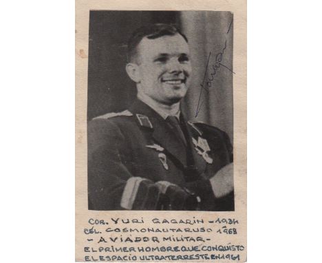 GAGARIN YURI: (1934-1968) Russian Cosmonaut, Pilot of Vostok 1, becoming the first man to journey into space, 1961. Vintage s