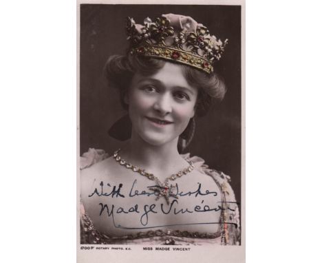 THEATRE: A good selection of vintage signed postcard photographs by various Edwardian stage actresses, each of the images wit