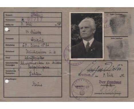  DINTER ARTUR: (1876-1948) German Writer and Nazi Politician, an early, close associate of Adolf Hitler. In recognition of hi