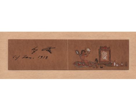  HITLER ADOLF: (1889-1945) Fuhrer of the Third Reich 1933-45. A bold, dark fountain pen ink signature (‘A Hitler’) and date, 