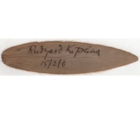  KIPLING RUDYARD: (1865-1936) English Author, Nobel Prize winner for Literature, 1907. A most unusual bold, dark fountain pen
