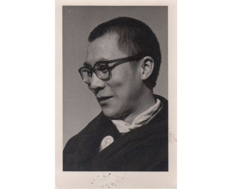 DALAI LAMA: (1935-&nbsp;&nbsp;&nbsp;&nbsp; ) Tibetan Spiritual Leader, Nobel Peace Prize winner, 1989. A scarce, early vintag