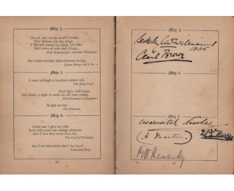  BIRTHDAY BOOK: A good small 8vo leatherbound edition of The Tennyson Birthday Book edited by Emily Shakespear, published by 