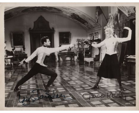 SWAN THE: Signed 10 x 8 photograph by both Grace Kelly (Princess Alexandra) and Louis Jourdan (Dr. Nicholas Agi) individually