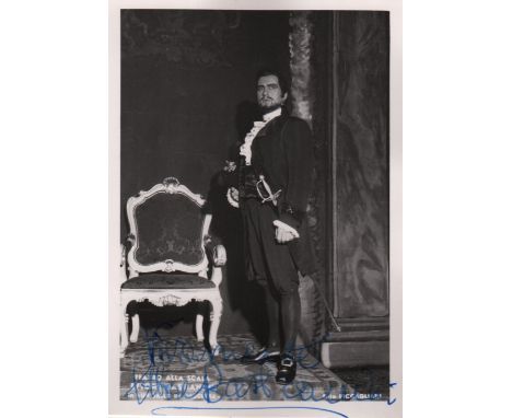 BASTIANINI ETTORE: (1922-1967) Italian Opera Singer. Vintage signed 4 x 6 photograph of Bastianini standing in a full length 