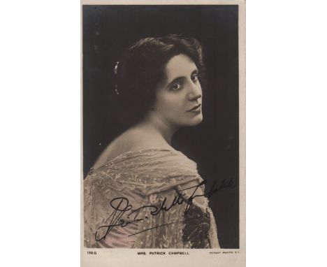 THEATRE: Selection of vintage signed postcard photographs by various Edwardian stage actresses, and some actors, including Mr
