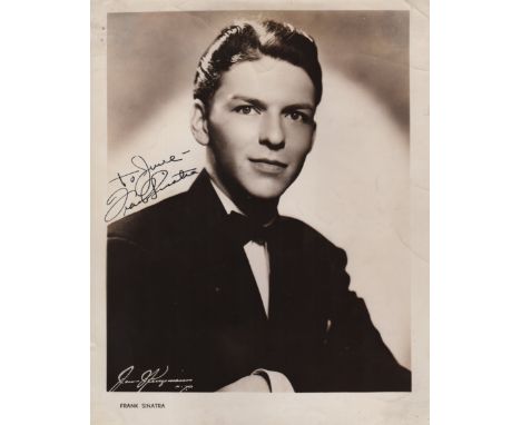 SINATRA FRANK: (1915-1998) American Singer and Actor, Academy Award winner. A good, early vintage signed and inscribed 8 x 10