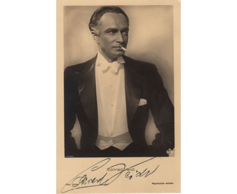 CASABLANCA: Small selection of vintage signed postcard photographs and slightly larger (4 x 5) by various European actors, al