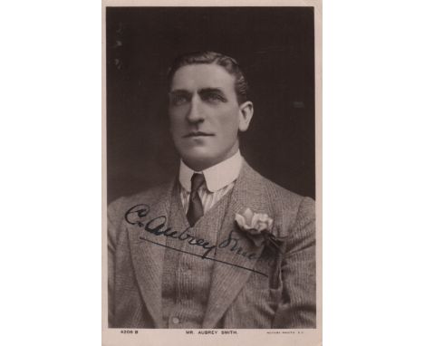 SMITH C. AUBREY: (1863-1948) English Actor, who also Captained the England cricket team in 1889. A good, early vintage signed