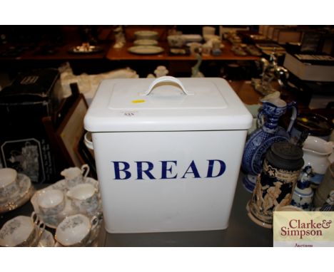 An enamel bread bin 