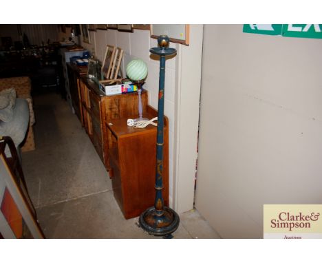 A chinoiserie decorated lamp standard 