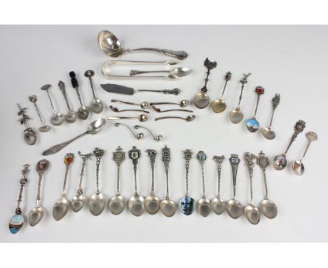 An Elizabeth II silver Princess pattern sauce ladle, London 1961 by Garrard &amp; Co Ltd, a pair of George III silver bright-