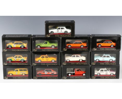 Thirteen Trax The Originals 1:43 scale model cars, comprising TR9C Ford XR Falcon, TR17H Holden HQ taxi, TR45 Holden HQ 1-ton