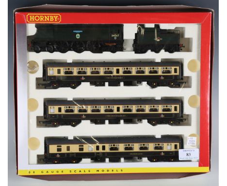 A Hornby gauge OO R.2308M The Excalibur Express train pack, boxed with instructions and certificate (box and lid lightly crea