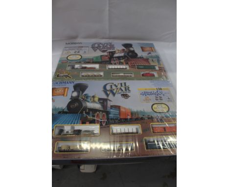 Railway - Bachmann HO scale Civil War Confederate and Union Train Sets in original packing (unopened) (2)