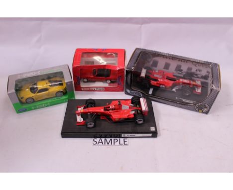 Diecast - quantity of large, unboxed scale models, to include mainly Ferrari and Porsche (five boxes)