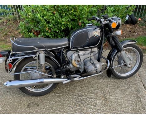 1973 BMW R60/5 600cc twin boxer Motorcycle Reg. No. UGN 19M, dry stored for many years, in good cosmetic order but now requir