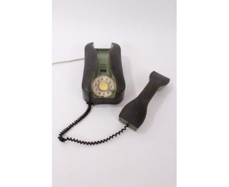 Italian leather bound vintage telephone